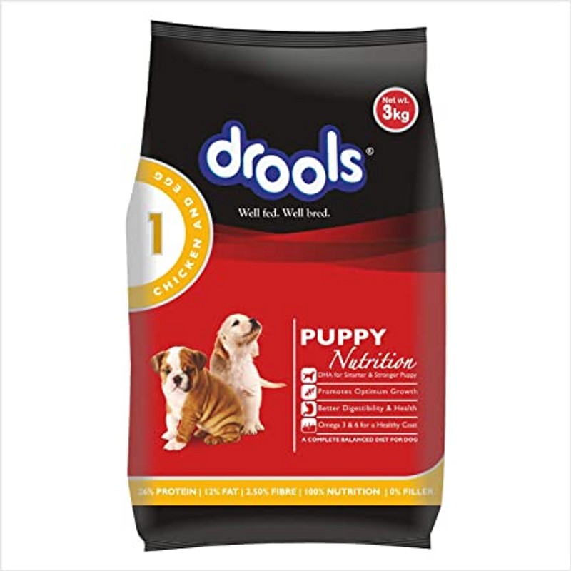Drools Chicken and Egg Puppy Dry Dog Food, 3 kg
